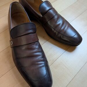 Gucci Rich Brown Leather Slip-Ons